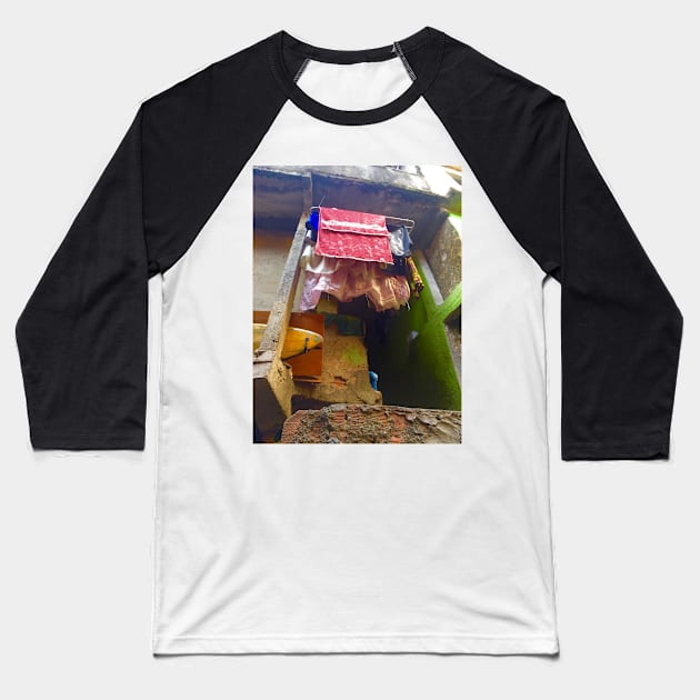 Wash Day in a Favela Baseball T-Shirt by ephotocard